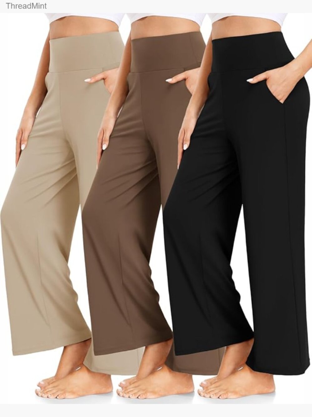 Wide Leg Yoga Pants High Waisted Sweatpants with Pockets Loose Lounge